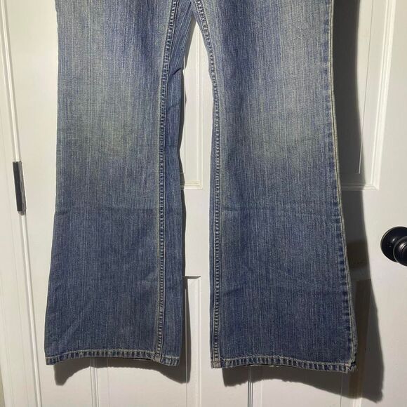 Vintage Tilt Y2K Jeans Mid Wash Bootcut Flare Denim Retro Blue - Picture 3 of 8